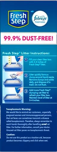 Fresh Step Extreme Clumping Litter with Febreze Freshness, Mountain Spring Scent Clumping Cat Litter with Guaranteed Odor Control, 14 lb. Box (Pack of 2)