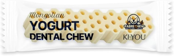 KI-You Mongolian Yogurt for Dogs – Soft Honeycomb Shape for Advanced Dental Care, Probiotic & Prebiotic Rich for Gut Health, for Sensitive Gums (Chew - Long Type)