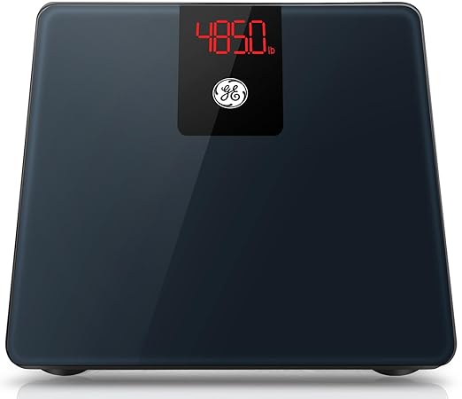 GE Bathroom Scale Body Weight: Digital BMI Weight Balance Scales Heavy Duty Measuring Device for People Accurate Bluetooth Weighing Electronic Weigh Machine, Black