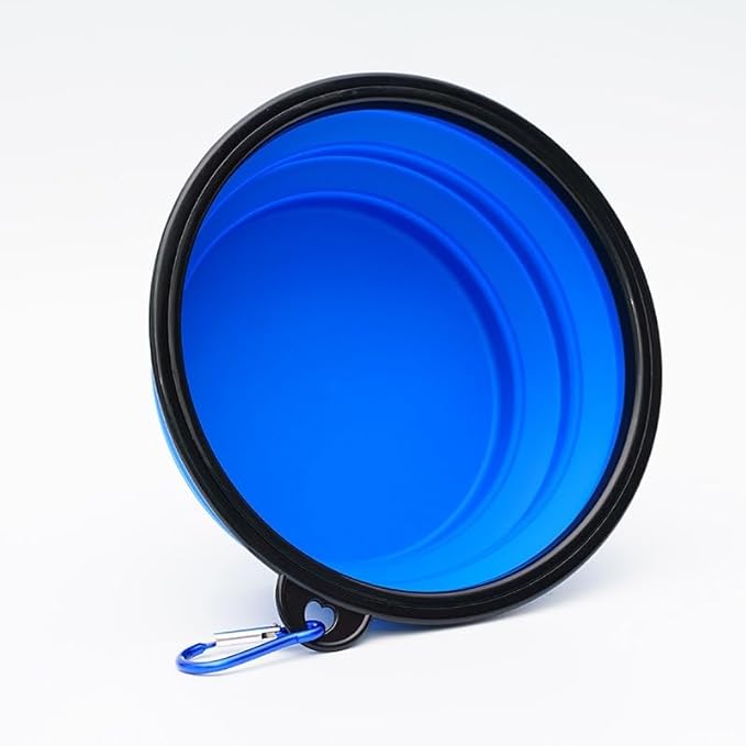 Large Collapsible Dog Bowl for Traveling Hinking Camping,2-Pack Portable Silicone Bowls with2 Sizes(34oz+12oz),Foldable Bowl with Slow Feeding Function