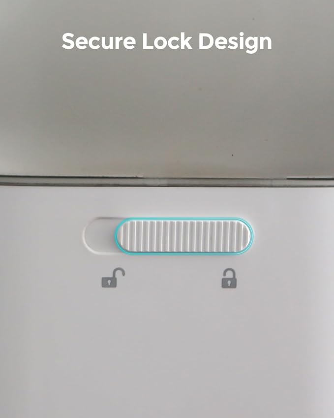 Automatic Cat Feeder - Cat Food Dispenser for 2 Cats MeowServe S20D, Auto Dog Feeder with Stainless Steel Bowls, 5L Pet Feeder with Patented Anti-Jam Port, App, 2.4G/5G WiFi (White)