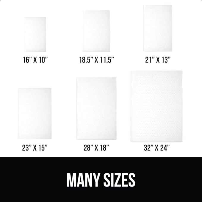 GORILLA GRIP 100% Waterproof Raised Edge BPA Free Silicone Pet Feeding Mat, Dog Cat Food Mats Contain Spills Protects Floors, Placemats for Cats and Dogs Water Bowl, Pets Accessories 28x18 White