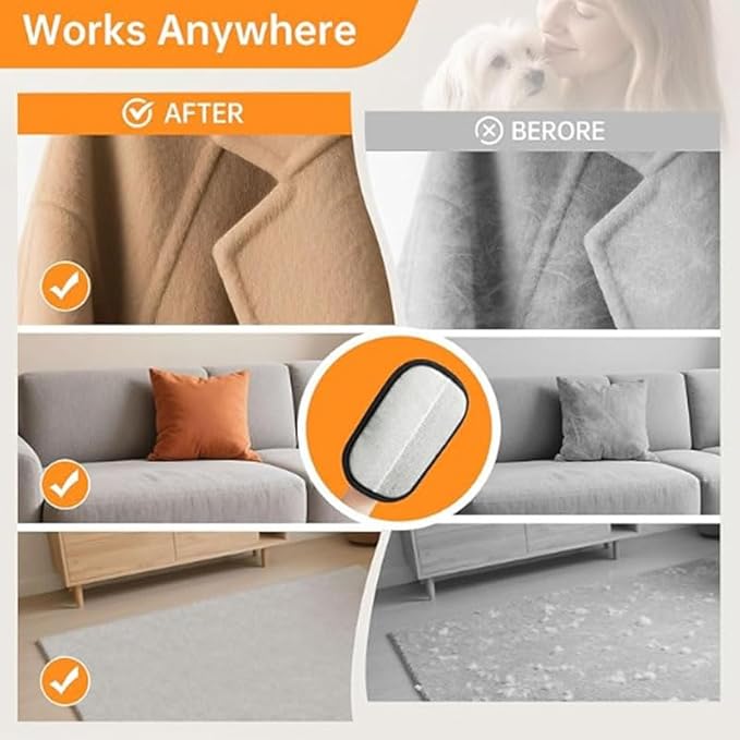 2 Pcs Pet Hair Removal Glove for Cats & Dogs, Reusable Electrostatic Pet Hair Gloves,Pet Hair Removal Tool for Clothing, Sofas, Furniture & Car Seat Cushions