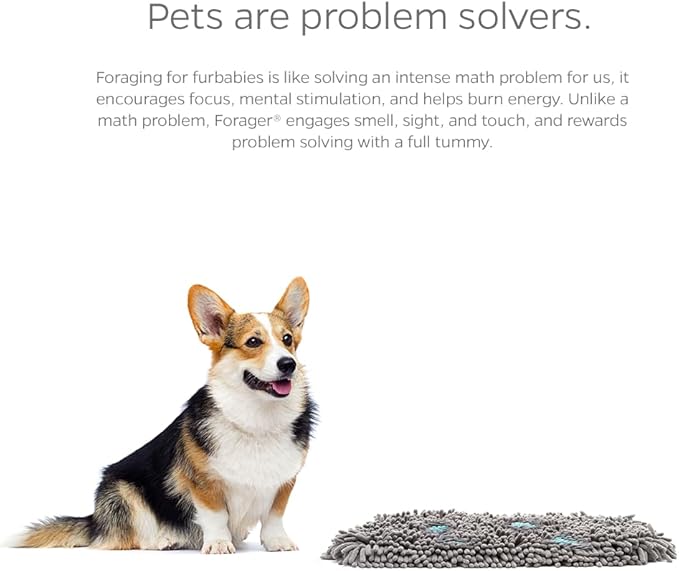 Pet Parents® Forager® Mats, Snuffle Mat for Dogs with SoftSnout & Non-Slip Backing Technology, Slow Feeder Dog Bowls & Snuffle Mat for Large Dogs and Small Dogs (Meadow 19")