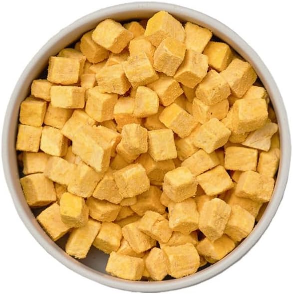 Freeze Dried Egg Yolk Healthy Training Treats Toppers for Pets, Single Fresh Raw Ingredient, Organic, Pure Balance, Natural, Grain Gluten Filler Free, Snacks, Dogs Cats (4oz)