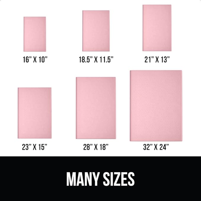 GORILLA GRIP 100% Waterproof Raised Edge BPA Free Silicone Pet Feeding Mat, Dog Cat Food Mats Contain Spills Protects Floors, Placemats for Cats and Dogs Water Bowl, Pets Accessories 32x24 Pink