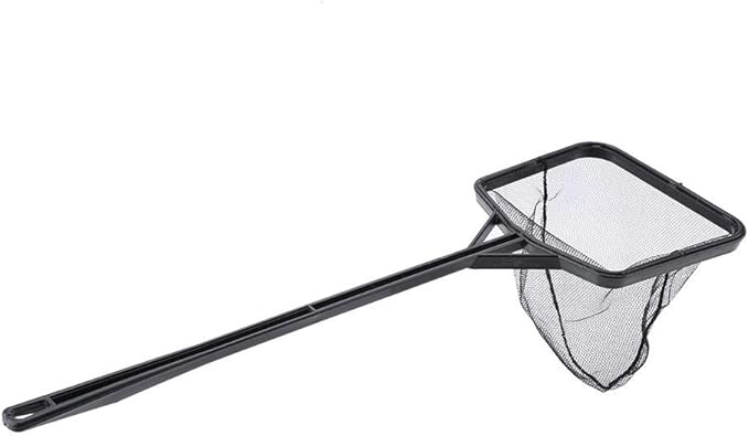 FTVOGUE Fishing Net Lightweight Nylon Net and Anti-Slip Handle for Aquarium Fish (M)