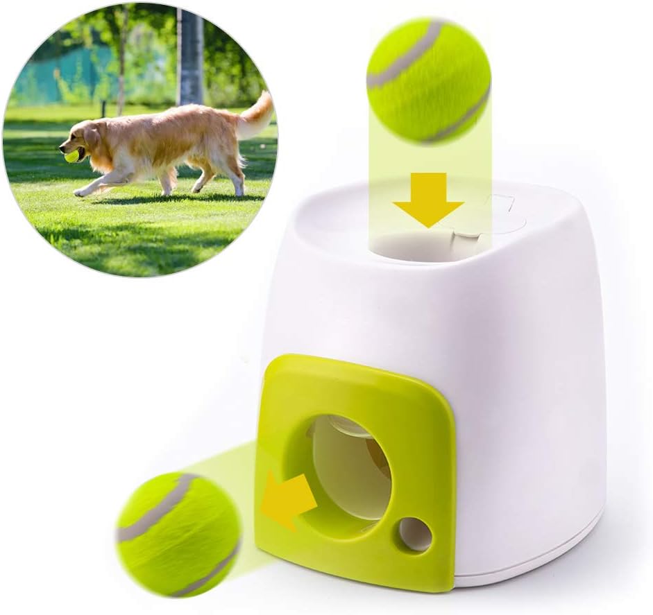HEITIGN Automatic Dog Ball Launcher Dog Ball Throwing Toy Interactive Pet Toy