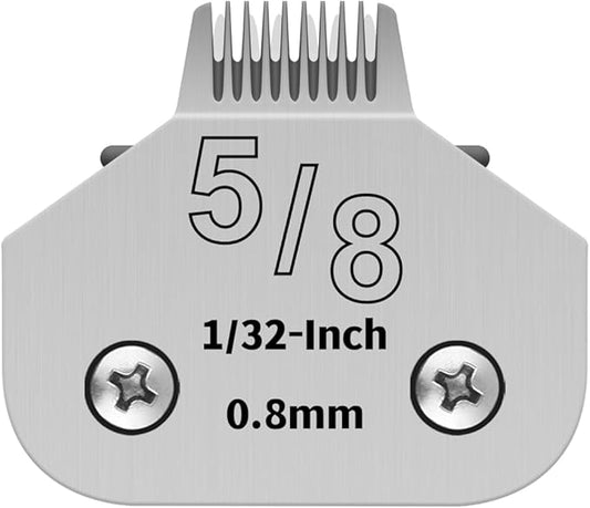 5/8 Wide Toe Pet Dog Grooming Detachable Blades,Compatible with Andis,Oster A5,Wahl KM10 Clippers,Cut Length 1/32-inch