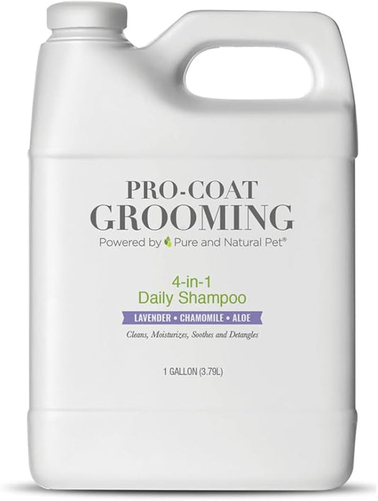 Pro-Coat Grooming - 4 in 1 Daily Shampoo (Lavender, Chamomile, & Aloe) - 1 Gallon