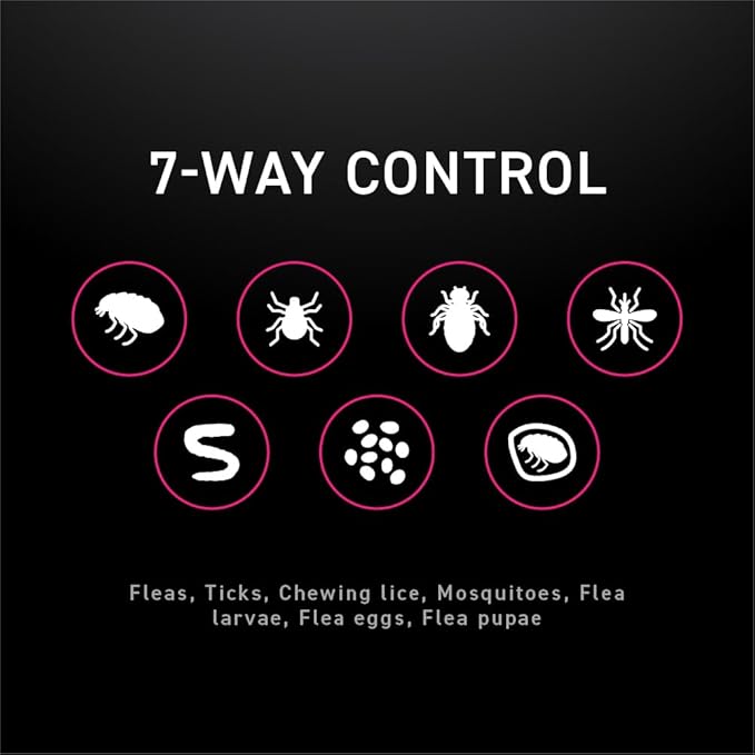 Flea and Tick Prevention for Cats, Repellent, and Control, Fast Acting Waterproof Topical Drops for Cats Over 3.5 lbs, 1 Month Dose