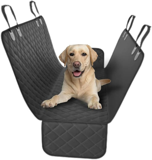 Doggie World Dog Car Seat Cover for Back Seat for XL Cars, SUVs & Trucks - Durable Car Cover Protector for Dogs, Nonslip Backseat Dog Hammock, Waterproof Scratchproof Protection Against Dirt, Pet Fur