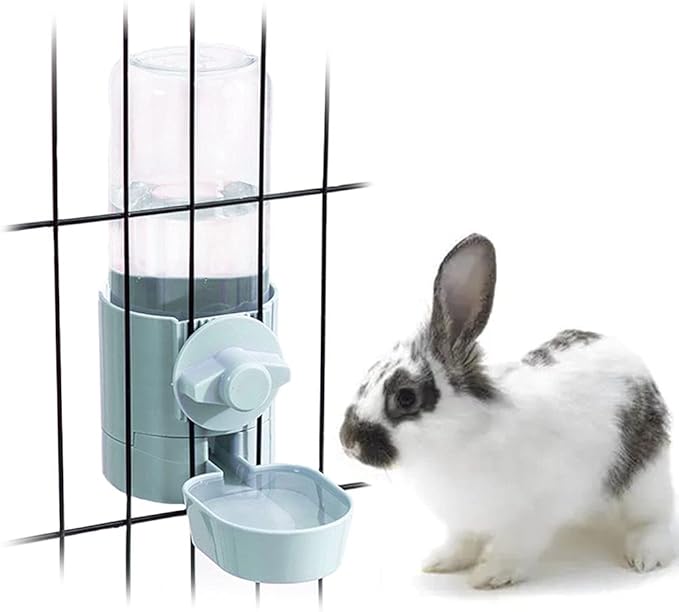17oz No Leak Rabbit Waterer Feeder, No Drip Water Feeder Water Bowl for Guinea Pig Hamster Chinchilla Ferret Small Animal