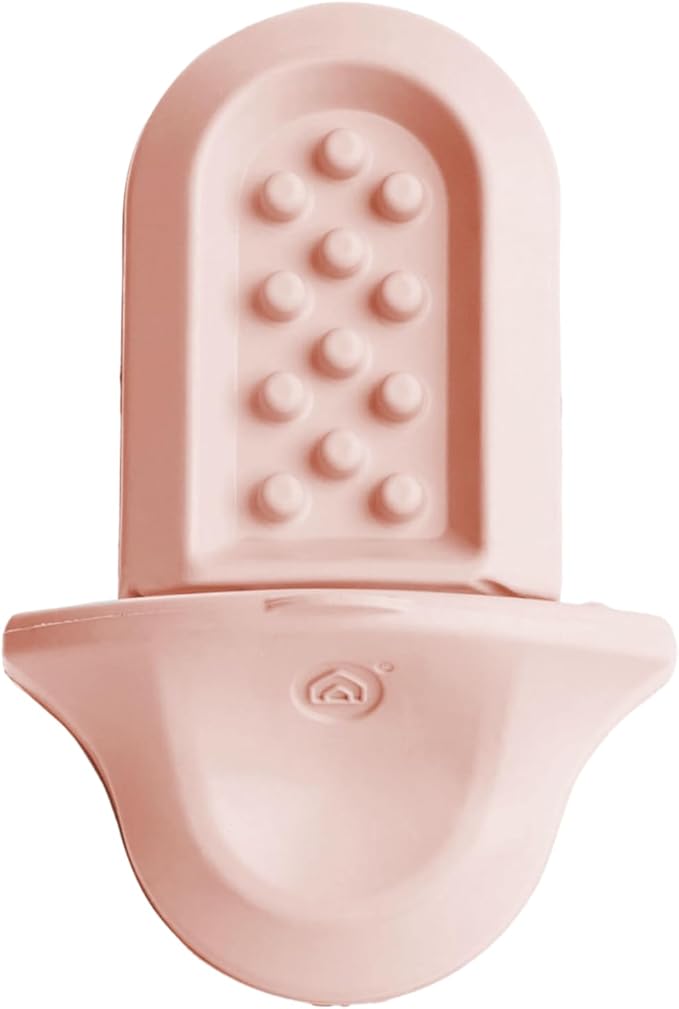 Diggs Groov Crate Training Aid for Puppies and Nervous Dogs – Calming Lick Mat for Crate Training & Separation – Puppy Enrichment Toy with Freezer Shell – BPA-Free – (Blush)