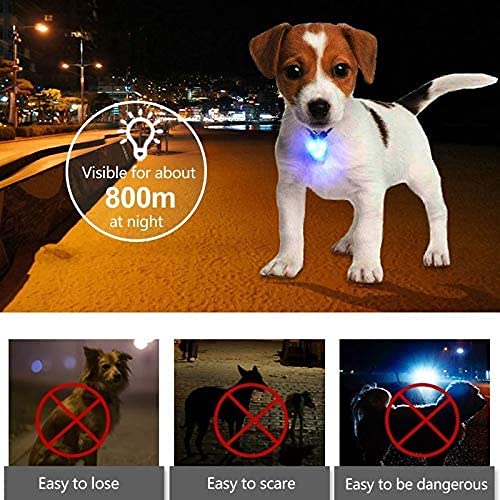 LaRoo Dog Lights for Night Walking - Led Dog Collar Lights for Nighttime, Clip On Light up Dog Collar Walking Flashlight（Orange）