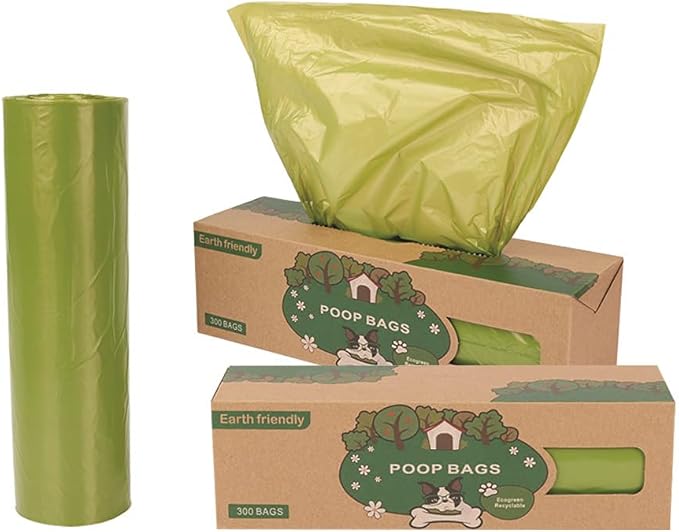 Dog Waste Bags-300 Bags per Roll, Pet Poop Bags Big Rolls, 2 Pack, 600 Bags, Cat Litter Poop Bags, Fit Most Scooper, Durable Poop Bags Rolls for Dogs, Easy Dispensing and Grab