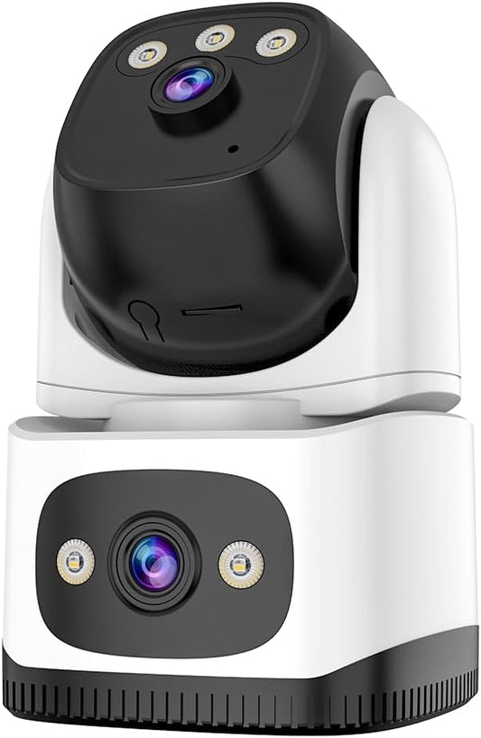 VSTARCAM Indoor Security Camera, Dual Cameras, 2K QHD Security Camera with 5× Zoom, 360° Camera, Baby Monitor, Pet Camera, Human/Pet Detection, AI Tracking, Full Color Night Vision, 2.4G Wi-Fi,Plug in