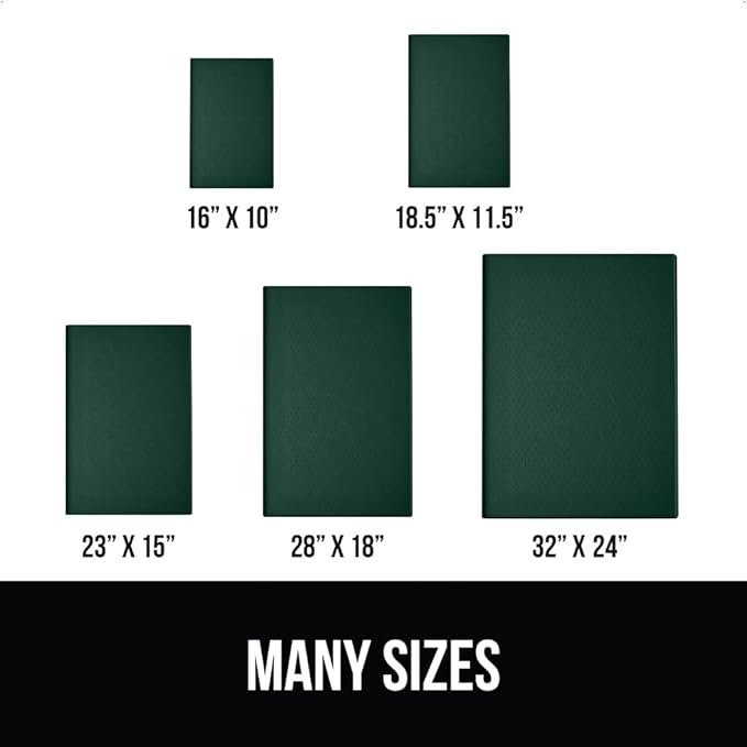 GORILLA GRIP 100% Waterproof Raised Edge BPA Free Silicone Pet Feeding Mat, Dog Cat Food Mats Contain Spills Protects Floors, Placemats for Cats and Dogs Water Bowl, Pets Accessories 28x18 Green