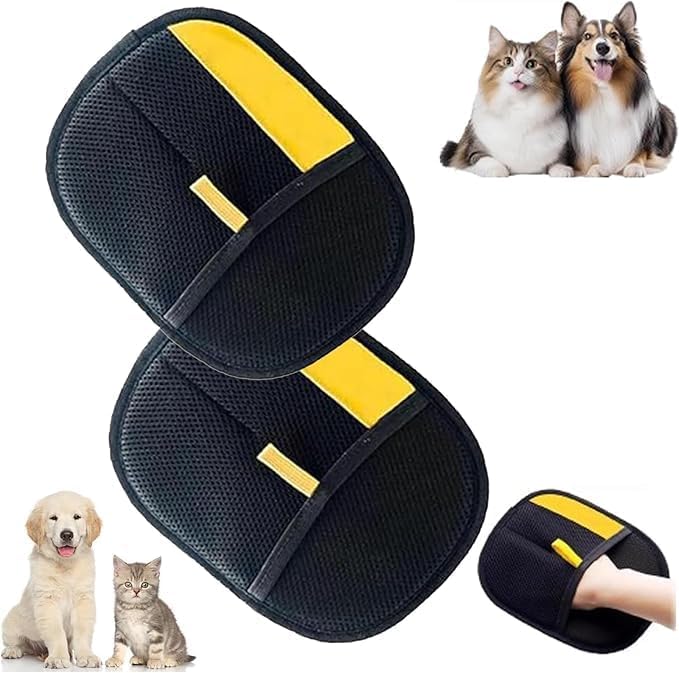 Pet Hair Removal Glove for Cats & Dogs, 2025 New Upgrade Pet Hair Remover Electrostatic Gloves, Cat Grooming Gloves for Hair Removal, Reusable Pet Hair Remover Glove (2 PCS)