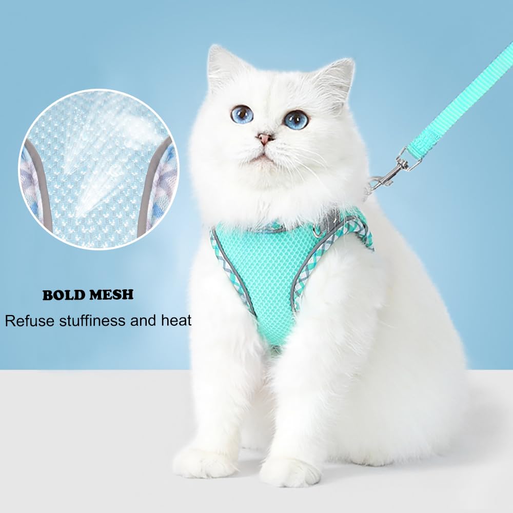 Dog Harness and Leash Set, No Pull Adjustable Reflective Pet Harness for Small Medium Dogs, Easy Walk Step in Vest Harness Outdoor Hiking Training for Extra Small Dogs, Puppy, Cats(Purple,XXS)