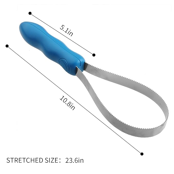 Dual-Sided Grooming Blade for Dogs - Shedding Brush with Stainless Steel Blades for Short and Long Hair Coats