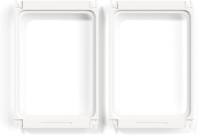 Jalove Dog Playpen, 24" Acrylic Plastic Pet Playpen with Door, Puppy Playpen, Indoor Dog Pen, Foldable, Customizable, White 2 PCS