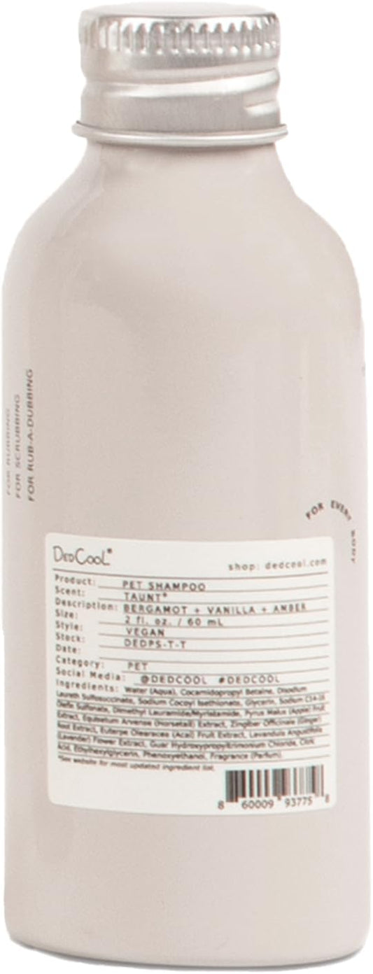 DedCool Pet Shampoo (01 Taunt, 16.9 oz) Tear-Free, for Sensitive Skin, Hypoallergenic, Dry Skin & Itch Relief, Deodorizing Shampoo & Conditioner for Dogs & Cats, Vegan, Clean, Non-Toxic