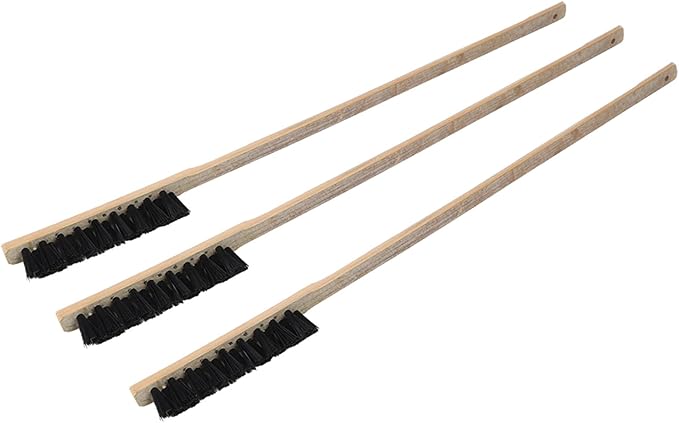 3pcs Bird Cage Cleaner Brush, Wooden Birdcage Brush, Long Handle Bird Cage Brush Suitable for Cleaning The Bird Cage and Grooves or Narrow Gaps