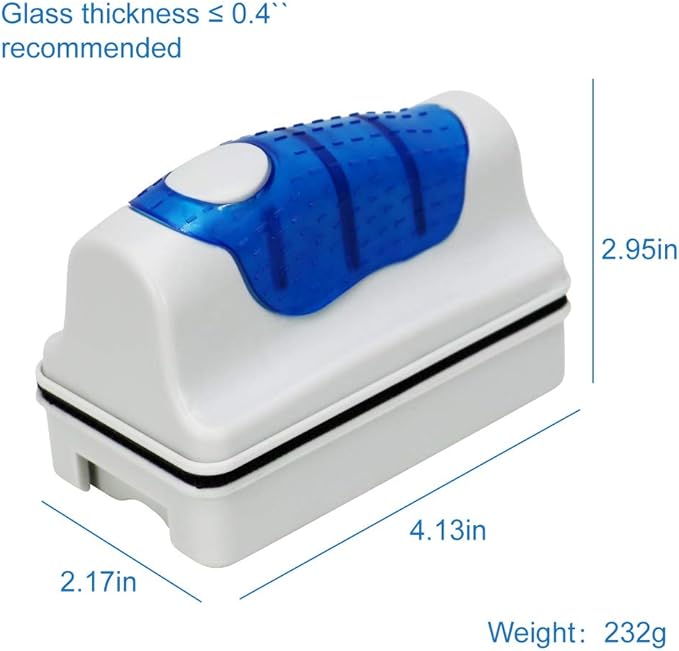 Jasonwell Magnetic Aquarium Fish Tank Glass Algae Glass Cleaner Scrubber Floating Clean Brush(L)