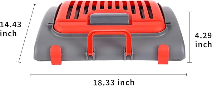 Foldable Travel Cat Carrier 14 * 14 * 18 inches Sport Designs Plastic Carrier, Red