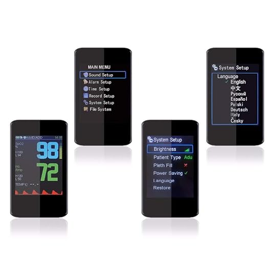 Vet Pulse Oximeter Handheld Oximeter with 2.8" LCD, Pet Vital Signs Monitor for SpO2 / Heart Rate/TEMP, Rechargeable Battery - Veterinary Use for Dogs, Cats, Horses (Orange Case)