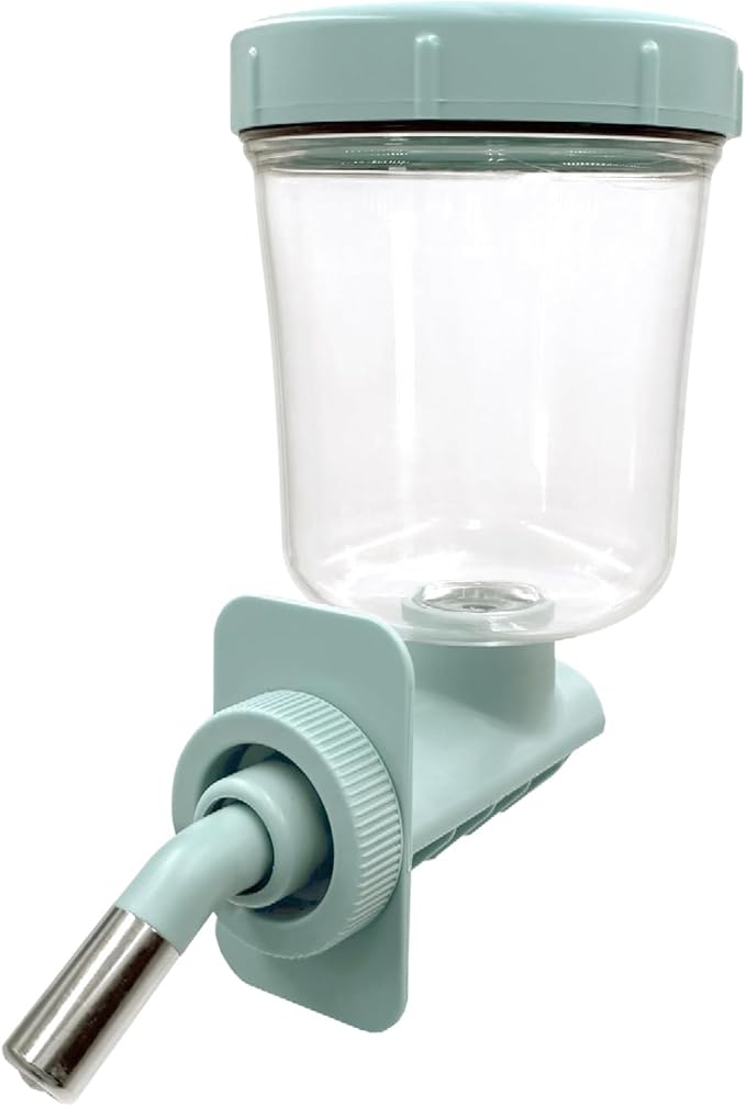 KindTail Pawdle - No-Drip Dog Crate Water Bottle - Top-Fill Pet Water Dispenser - BPA Free with Stainless Steel Nozzle - Easy-to-Use with Most Crates & Playpens - 7 x 6 x 4 in - 16oz Capacity - Green