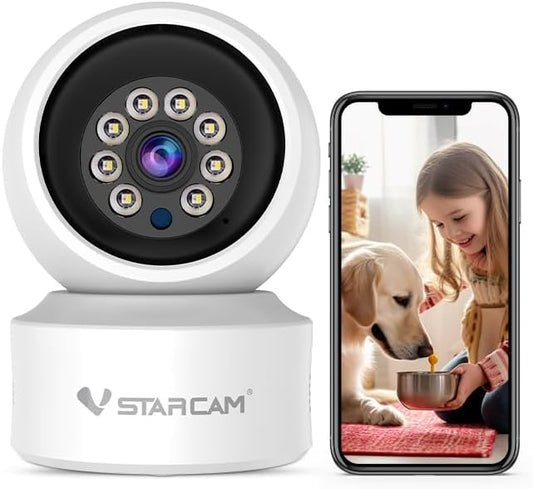 VSTARCAM Indoor Security Camera, Wireless Cameras for Home Security with Color Night Vision, 720P HD, AI Motion Detection, 360° View Pan/Tilt, Two-Way Audio, Cloud Storage 05