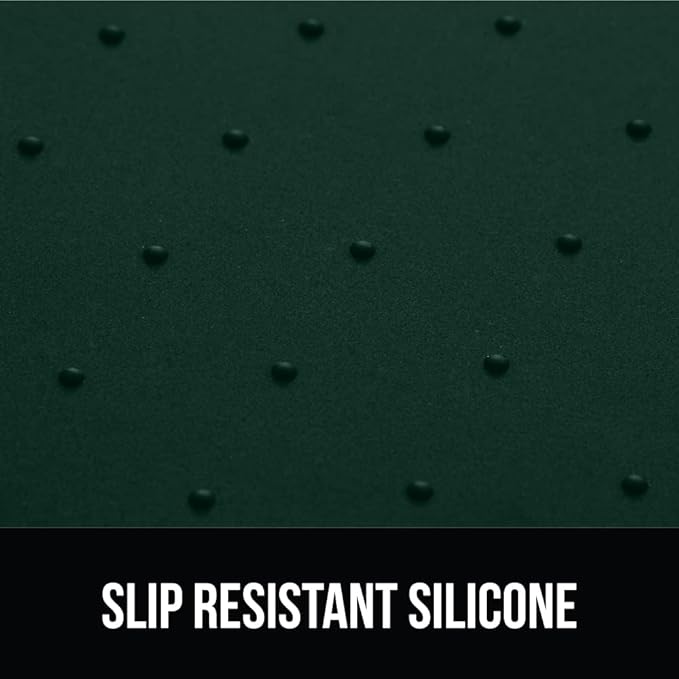 GORILLA GRIP 100% Waterproof Raised Edge BPA Free Silicone Pet Feeding Mat, Dog Cat Food Mats Contain Spills Protects Floors, Placemats for Cats and Dogs Water Bowl, Pets Accessories 28x18 Green