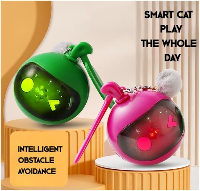 Smart Bounce Ball for Cats – Green