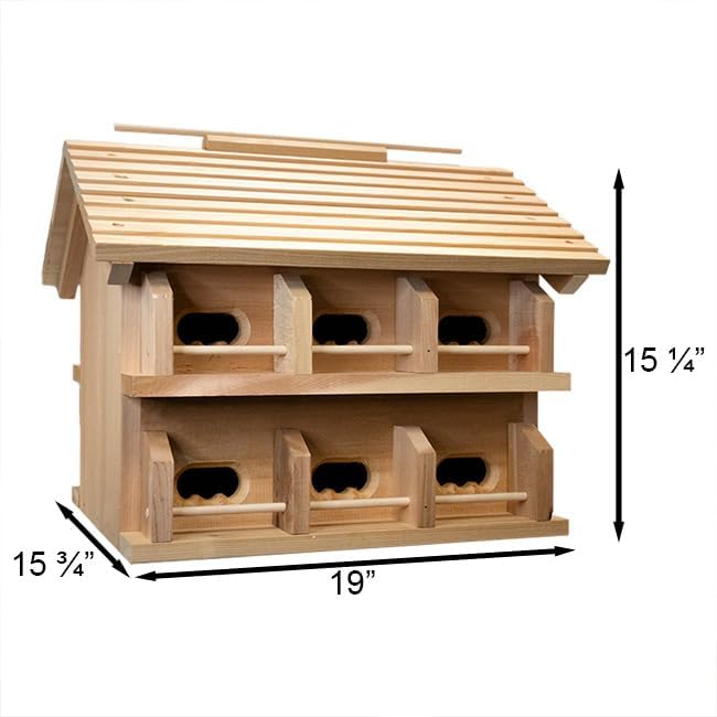 Heath Cedar Crescent Entry Purple Martin House Package