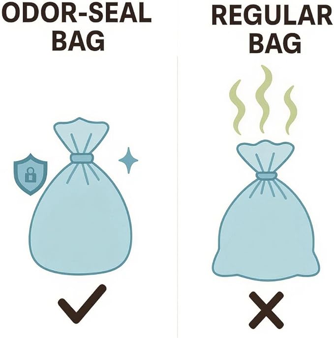 Odor-Sealing Dog Poop Bags, L/90-Count Leakproof & Durable Dog Waste Bags, Block Smells, Unscented (Color:White)