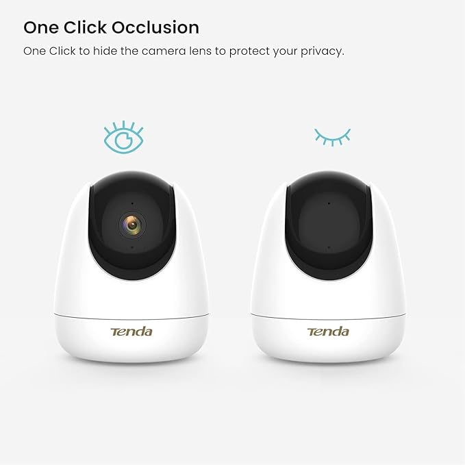 Tenda 2.5K Security Camera Indoor,4 MP Pet/Baby Cameras for Home Security, 2-Way Audio, Human/Pet/Baby Crying Detection, Night Vision, Plug-in WiFi Camera for Inside House (CP7)
