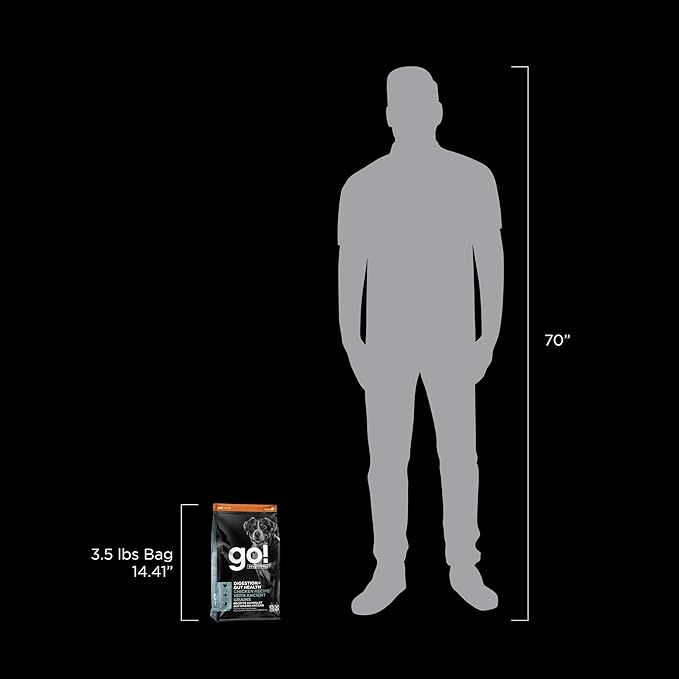 Go! Solutions Digestion + Gut Health, Dry Dog Food, Chicken Recipe with Ancient Grains, 12 lb Bag