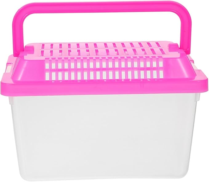 FRCOLOR 2pcs plastic turtle fish tank acrylic reptile cage tortoise habitat Pet Fish Tank Reptile Feeding Tank aquatic turtle tanks and aquariums eamon living habitat mini breeding box