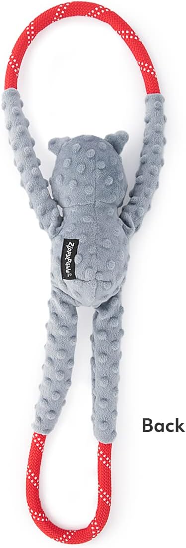 ZippyPaws - RopeTugz Koala Dog Toy - Durable Rope, Squeaky Chew Toy, Perfect for Tug of War, Suitable for Small, Medium, and Large Breeds - Machine Washable