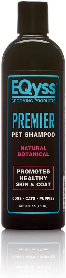 EQyss Premier Pet Shampoo - Cleanses & Moisturizes Coat, Adds Volume, Intensifies Colors, Residue-free Finish - For All Dogs, Cats, Puppies (16 oz)