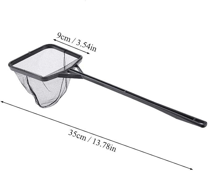 FTVOGUE Fishing Net Lightweight Nylon Net and Anti-Slip Handle for Aquarium Fish (S)