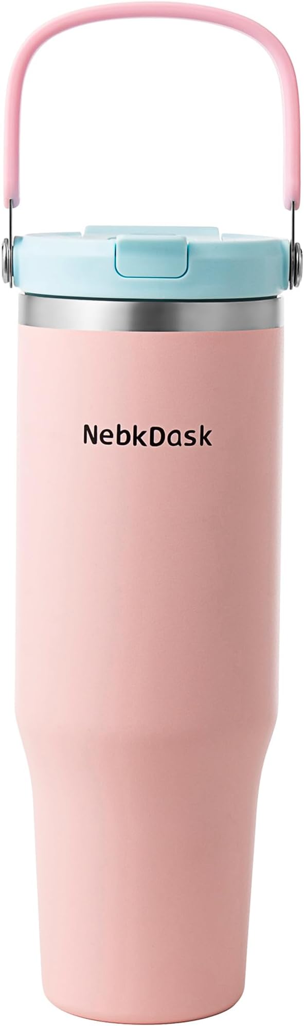 Insulated Stainless Steel Bottle with 2-in-1 Straw and Spout Lid Water Bottle Keep Cold 24H, Leak-Proof, Fits in Car Cup Holder, Travel, and School （Pink）