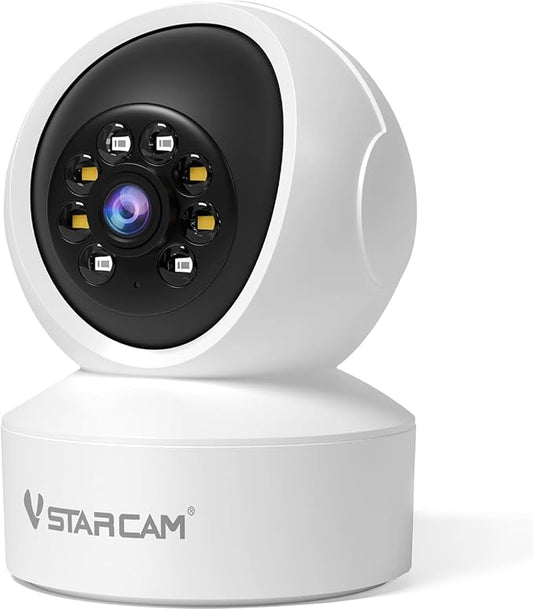 VSTARCAM 360° Pan/Tilt Indoor Security Camera, 2K QHD Dog Camera, 2.4GHz with Full Color Night Vision, Motion Detection for Baby and Pet Monitor, 2-Way Audio, Cloud & SD Card Storage(up to 256GB)