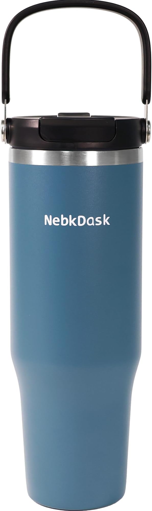 Insulated Stainless Steel Bottle with 2-in-1 Straw and Spout Lid Water Bottle Keep Cold 24H, Leak-Proof, Fits in Car Cup Holder, Travel, and School（Blue）