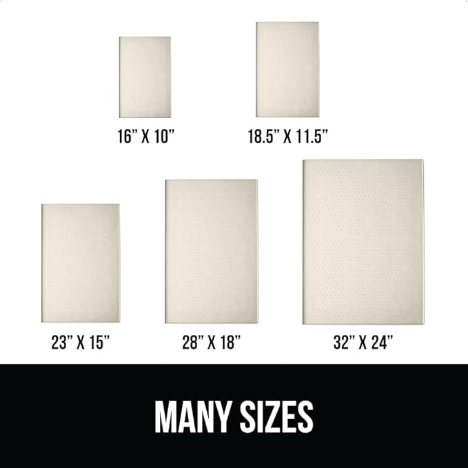 GORILLA GRIP 100% Waterproof Raised Edge BPA Free Silicone Pet Feeding Mat, Dog Cat Food Mats Contain Spills Protects Floors, Placemats for Cats and Dogs Water Bowl, Pets Accessories 18.5x11.5 Cream