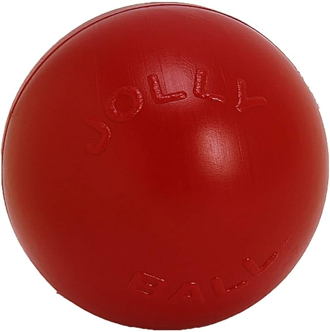 Jolly Pets Push-n-Play Ball Dog Toy, 14 Inches/Extra-Large, Red All Breed Sizes