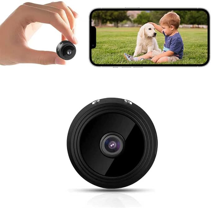 Hidden Cameras - Spy Cam - WiFi 1080P HD Camera with Motion Detection and Night Vision, Phone App Alerts for Indoor/Outdoor Wireless Surveillance, Baby,Car & Pet Monitoring Black (Exclude SD Card)