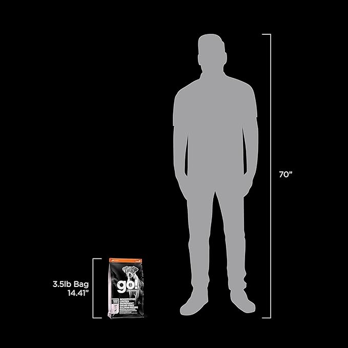 Go! Solutions Sensitivities Limited Ingredients, Grain-Free Dry Dog Food, Small Bites Salmon Recipe for Sensitive Stomach, 3.5 lb Bag